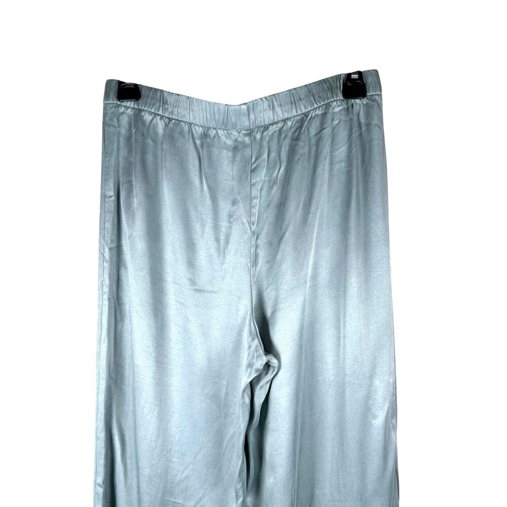 Haven Well Within Satin Wide Leg Pull On Pants Light Blue Small Lounge Silky - Picture 5 of 8
